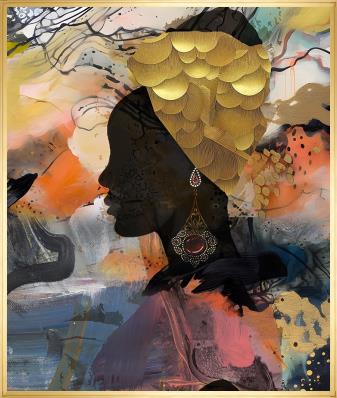 Golden Goddess Framed Wall Art