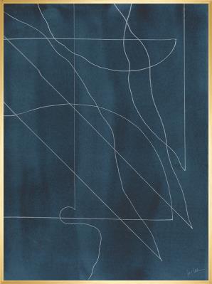 Movement in Blue II Framed Wall Art