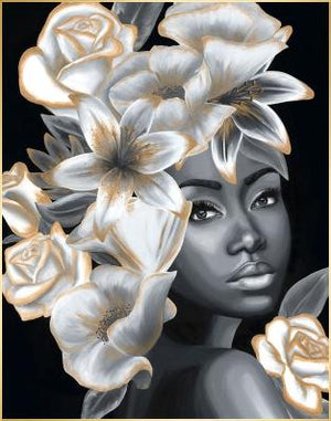 Monochrome Rose 47X60