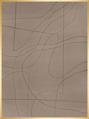 Movement in Taupe II Framed Wall Art