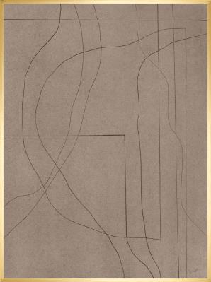 Movement in Taupe I Framed Wall Art