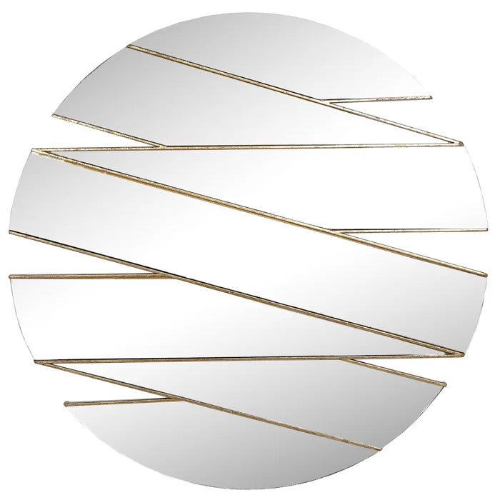 Ribboned 30&quot; Gold Wall Mirror