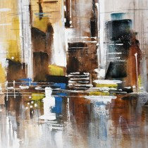 Symphony Cityscape 39x39 Framed Wall Art