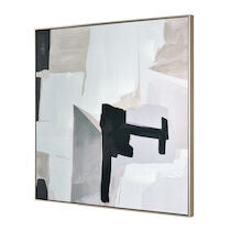 Blanc I Abstract 39x39 Framed Wall Art