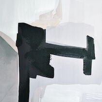 Blanc I Abstract 39x39 Framed Wall Art