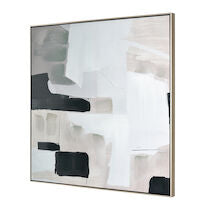 Blanc II Abstract 39x39 Framed Wall Art