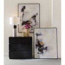 Tempest I Abstract 35x47 Framed Wall Art