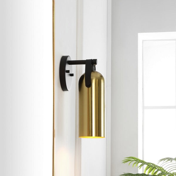 Denver Wall Sconce Set of 2 (Gold and Black)
