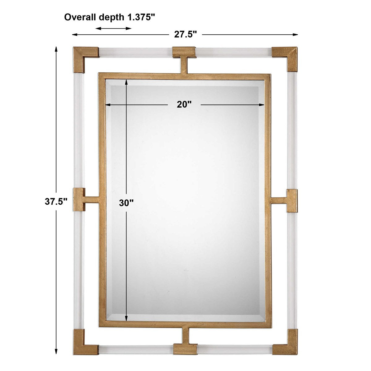 Zayla  Mirror 28 W X 38 H X 1 D (in)