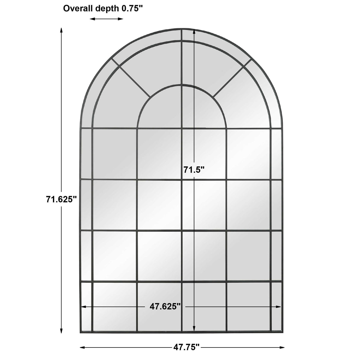 GRANT BLACK ARCH MIRROR