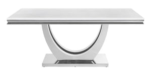 Windcreek 71" White Marble Dining Table