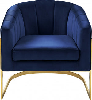 Crest Velvet Accent Chair