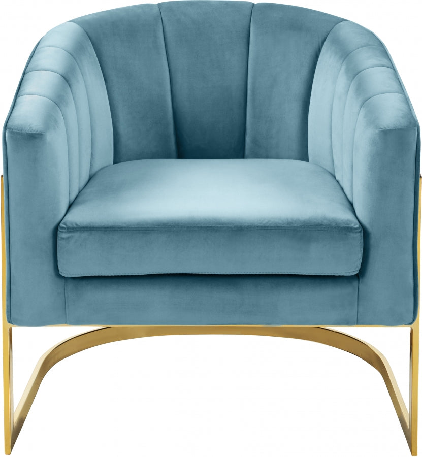 Crest Velvet Accent Chair
