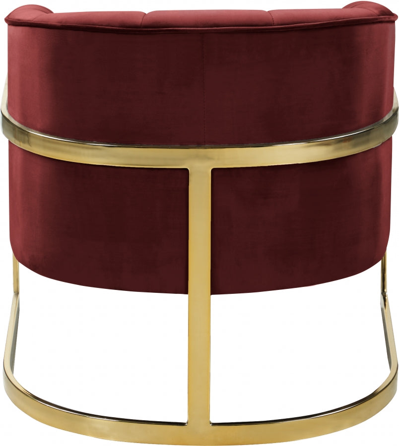 Crest Velvet Accent Chair