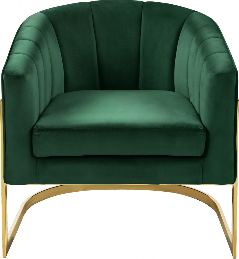 Crest Velvet Accent Chair