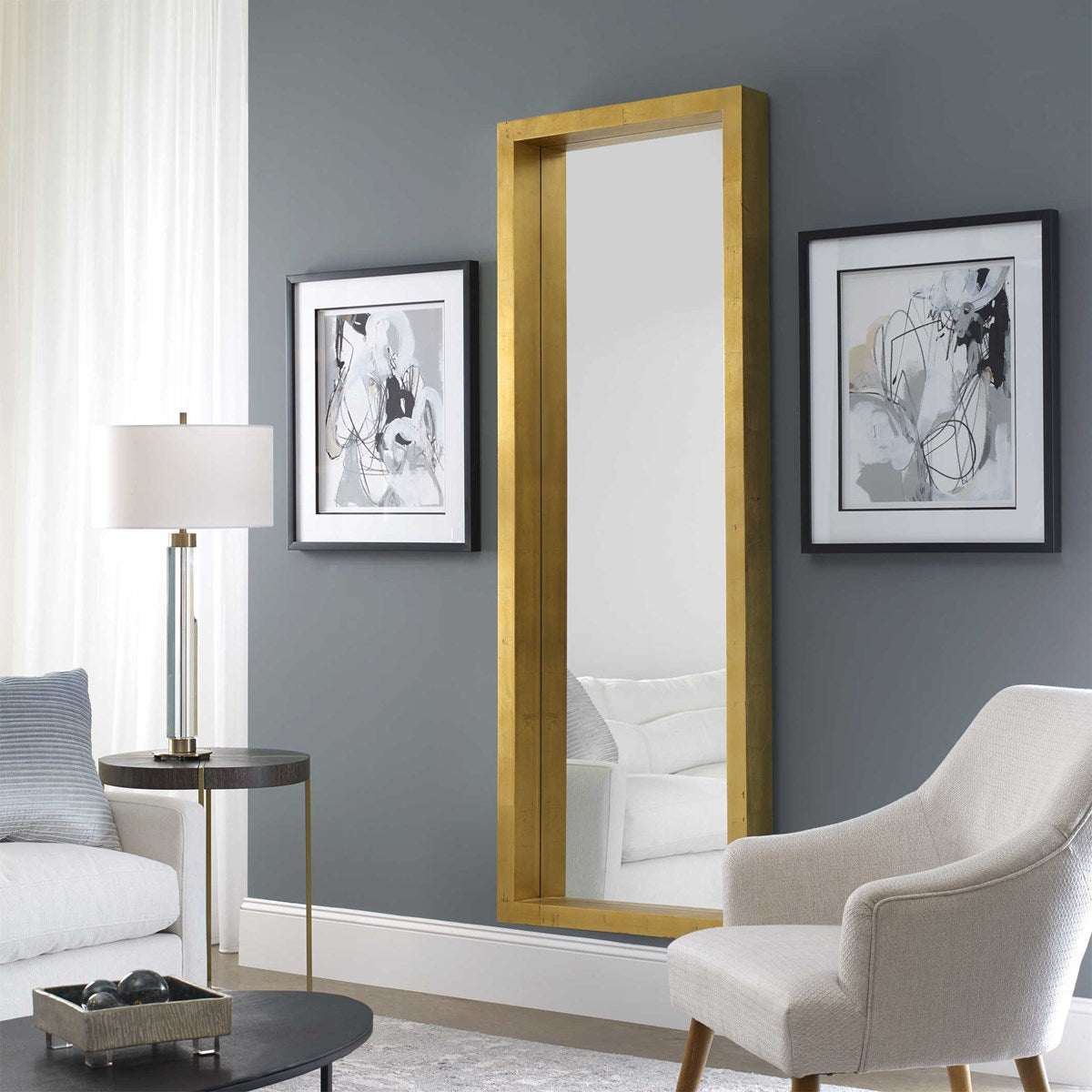 Pickens Rectangular Oversized 76&quot; x 28&quot; Mirror