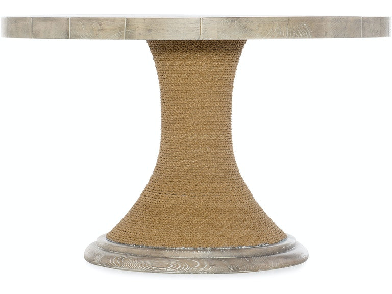 Gabriella 48in Round Pedestal Dining Table with Wood Top
