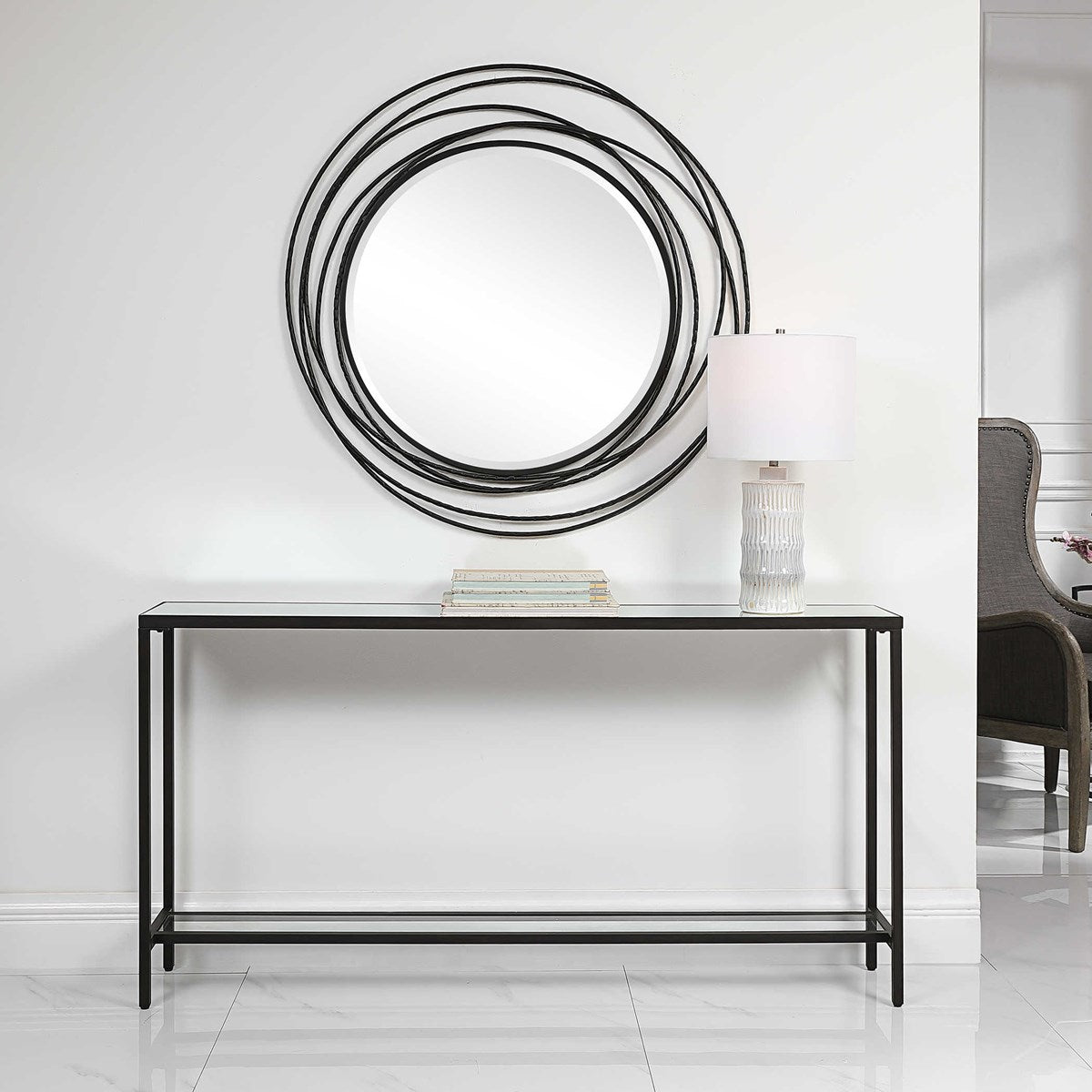 CONYARD CONSOLE TABLE, BLACK