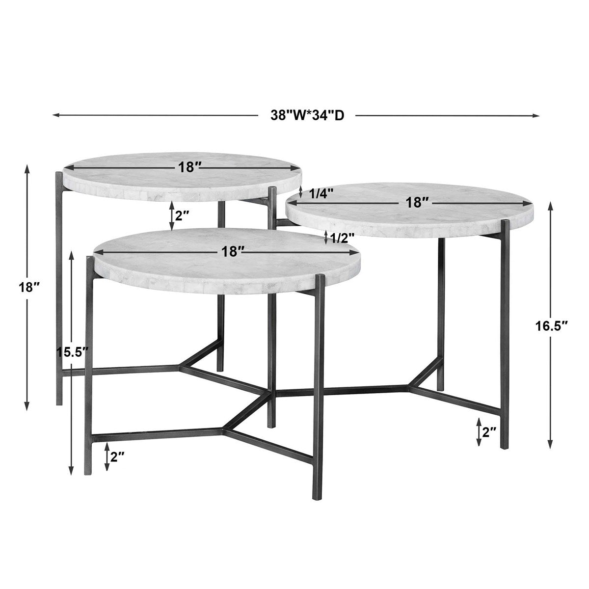 Contarini Coffee Table 38"