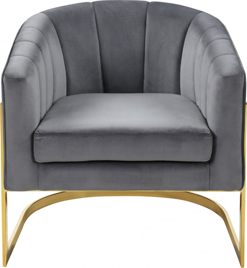 Crest Velvet Accent Chair