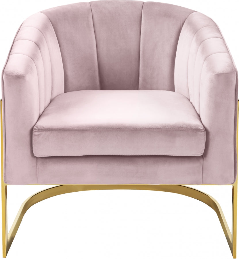 Crest Velvet Accent Chair