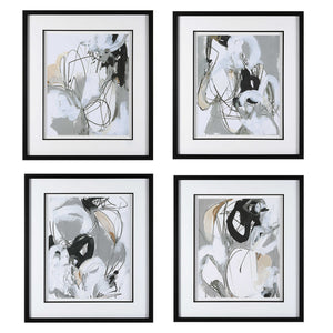 TERRY THREADS FRAMED PRINTS, S/4