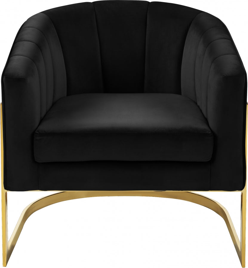 Crest Velvet Accent Chair