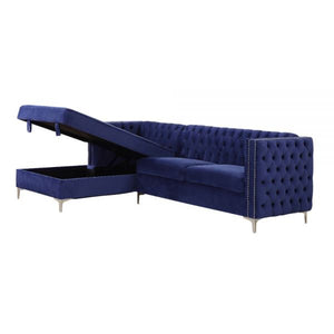 Magnum Navy Blue Sectional 108"