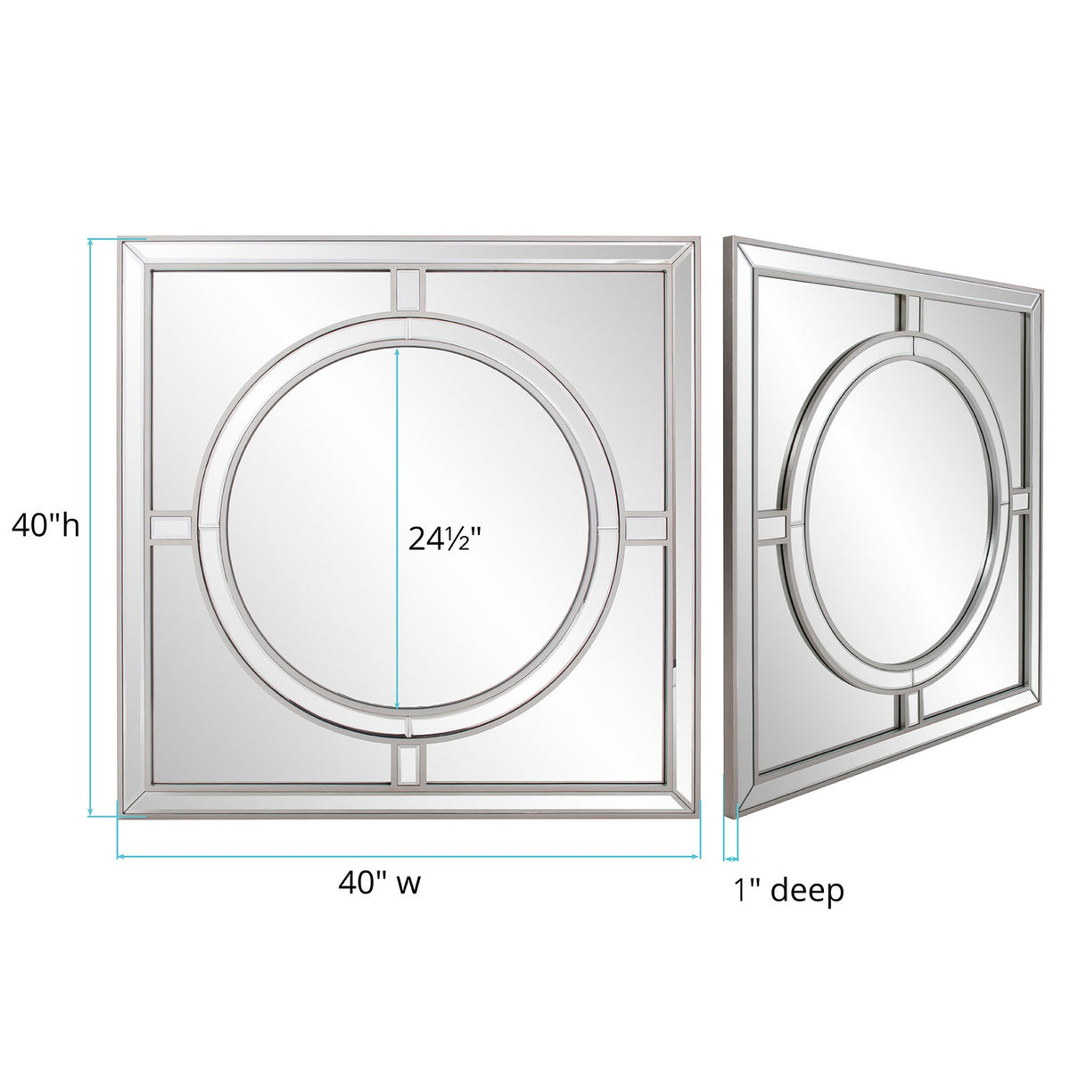 Hall Large Square 40&quot; Mirror