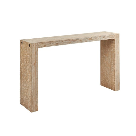 Mercana Dayton II Natural Wooden Multi-Level Shelf Console Table