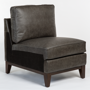 Harlow Elevated Charcoal Armless Chair 27"