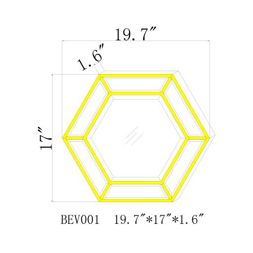 Lumpkin Hexagon 23&quot; S2 Mirror