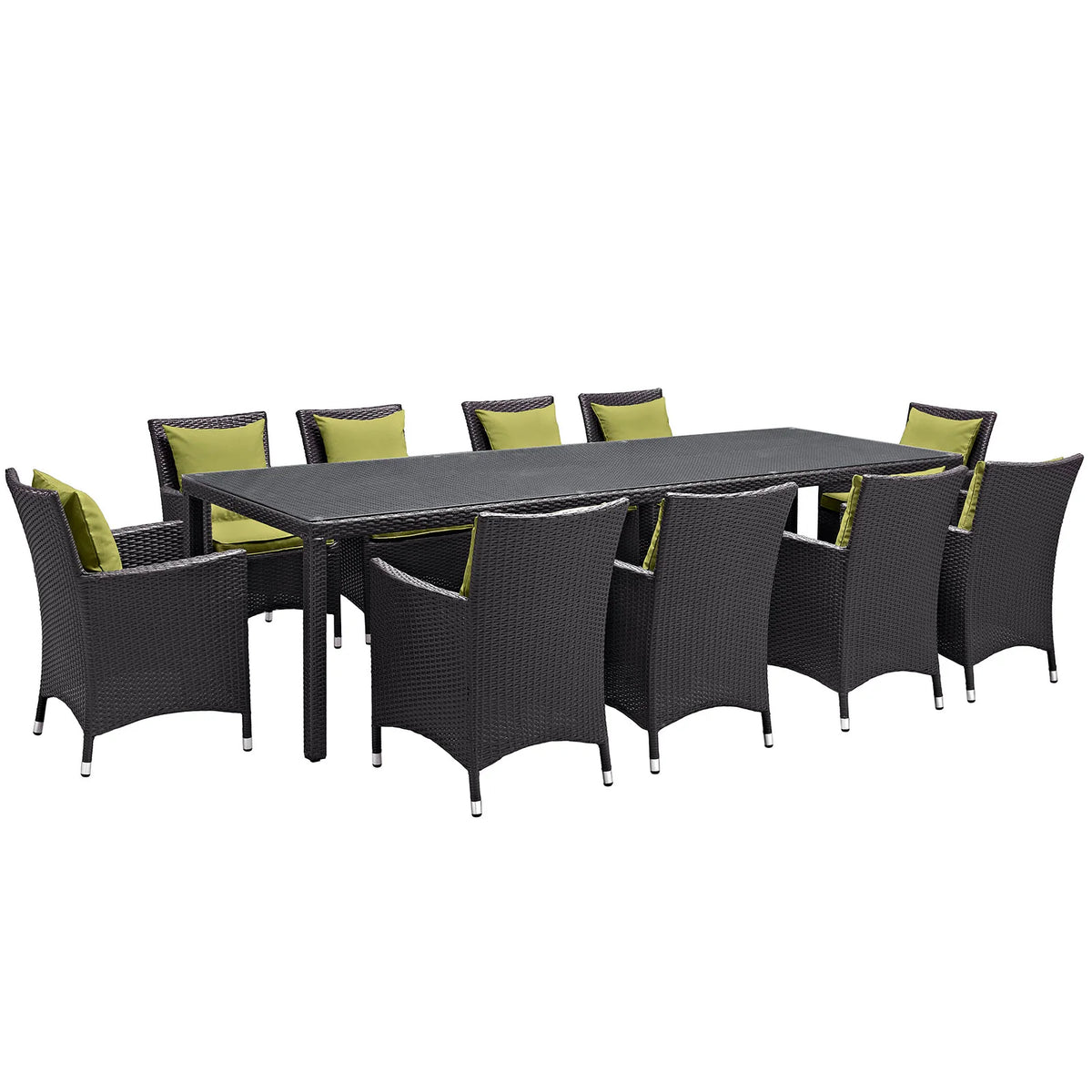 11 piece wicker discount outdoor dining set