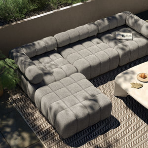 Greek Outdoor 3PCS Sectional and Ottoman