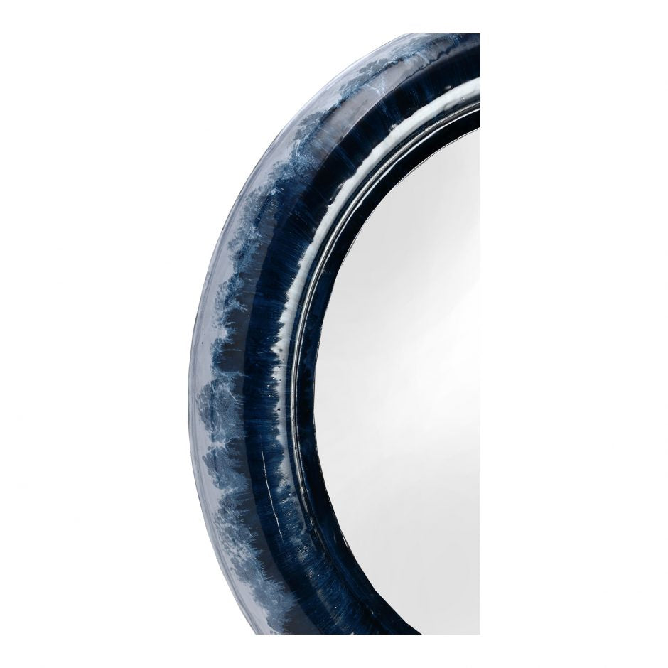 Azure Round Wall Mirror