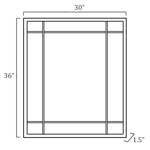 Domonique 41&quot; x 35&quot; Mirror