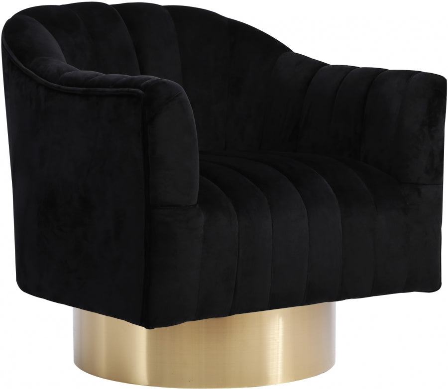 Velvet black accent discount chair