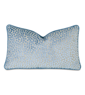Asher Velvet 13x22 Lumbar Pillow/ Blue