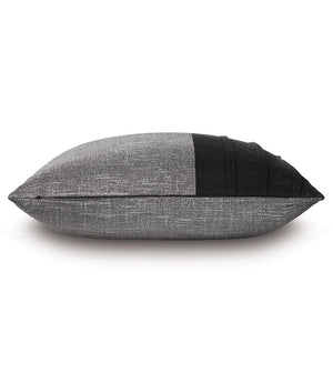 Percy 20" Pillow/ Gray and Black