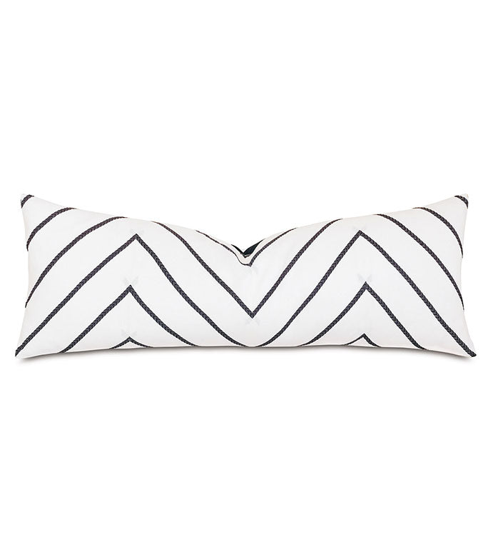 Panaca 13x36 Lumbar Pillow/ White and Black