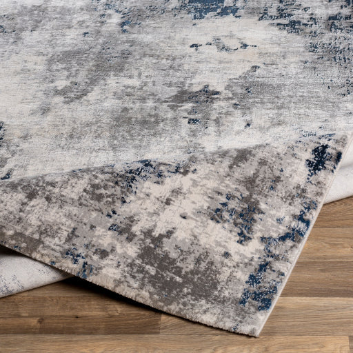 Aisha Charcoal, Light Gray, Blue, Off-White Rug