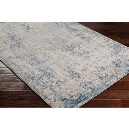 Alpine Blue, Pale Blue, Off-White, Gray and Charcoal