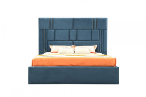 Aspire Blue Upholstered Bed