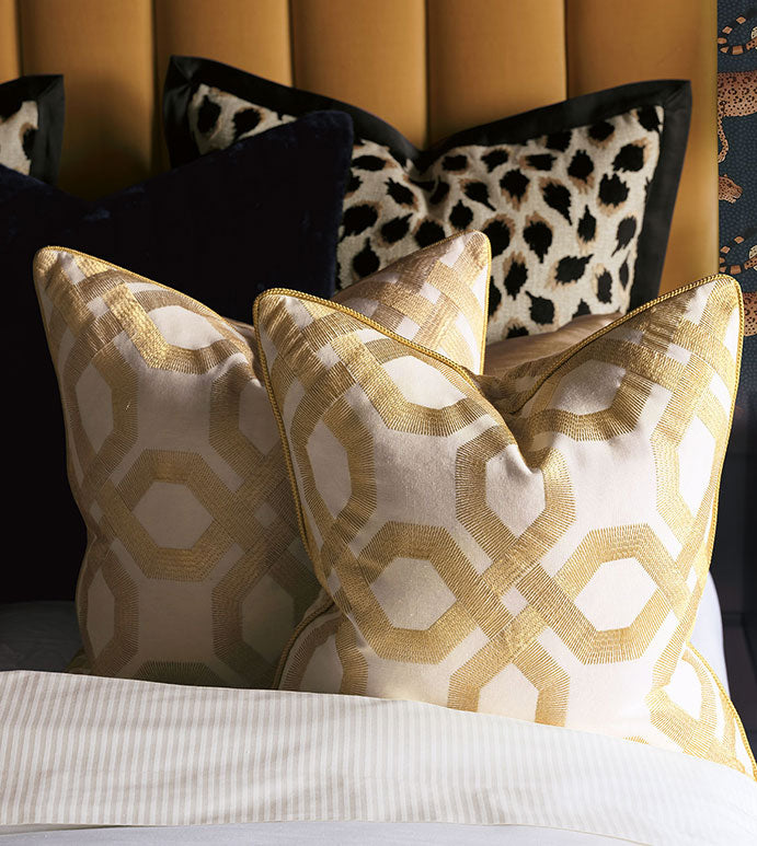 Audra 22" Pillow/ Gold