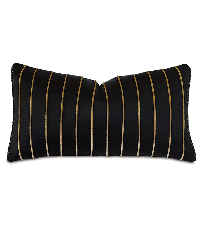 Reno 15x26 Lumbar Pillow/ Black and Gold