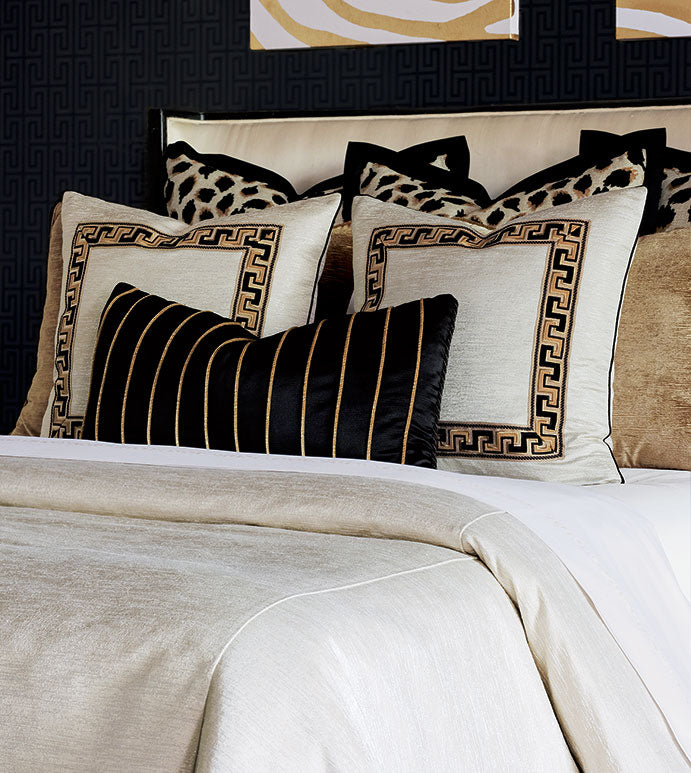 Reno 15x26 Lumbar Pillow/ Black and Gold