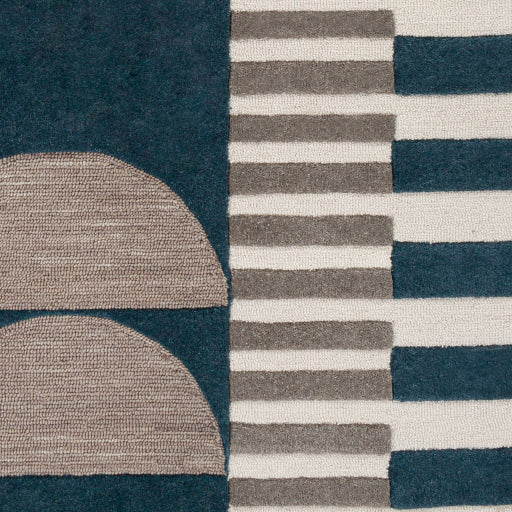 Brooklyn Teal, Beige and Charcoal Rug