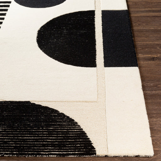 Brooklyn Black, Cream and Light Beige Rug