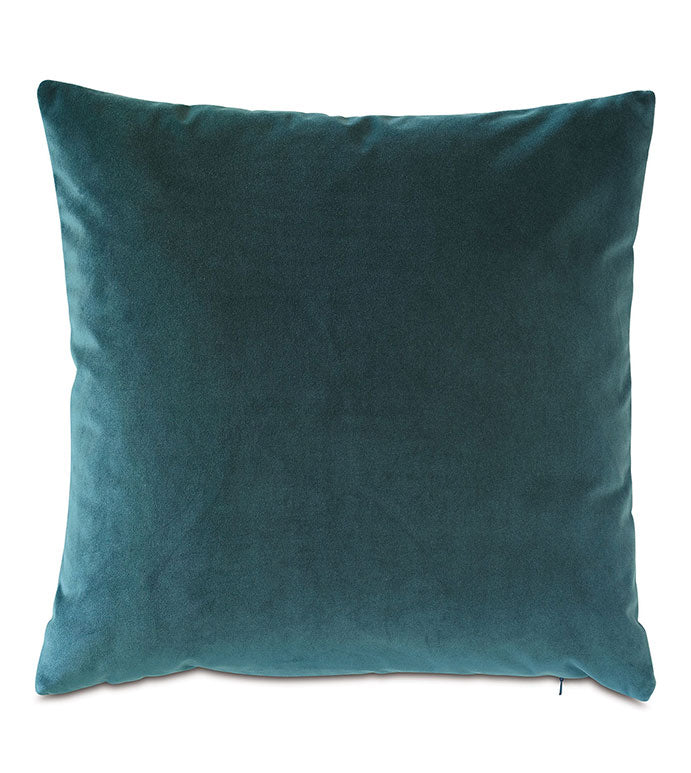 Lund 20&quot; Pillow/ Blue Leather
