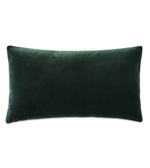 Carlin 15x26 Lumbar Pillow/ Green and Ivory